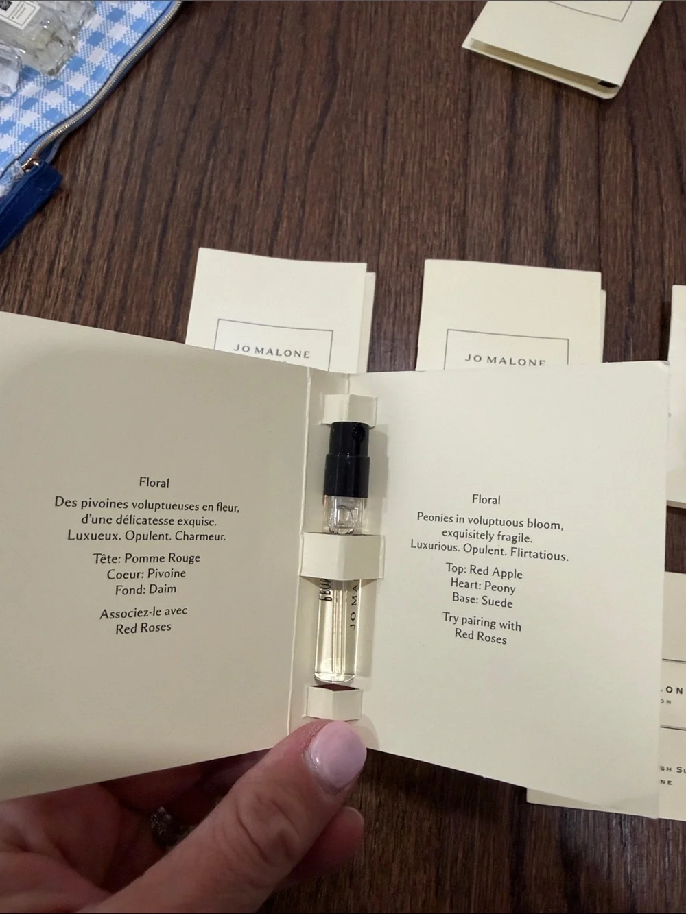 Jo Malone Sample Set - includes 5- English Pear/Sweet Pea, Peony/Blush Suede